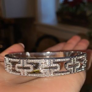 Rhinestone silver bracelet